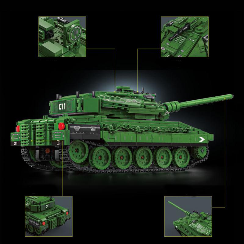 1023 PCS Tank Building Block Toy, Exquisite Tracks, Hand-assembled Educational Ornament