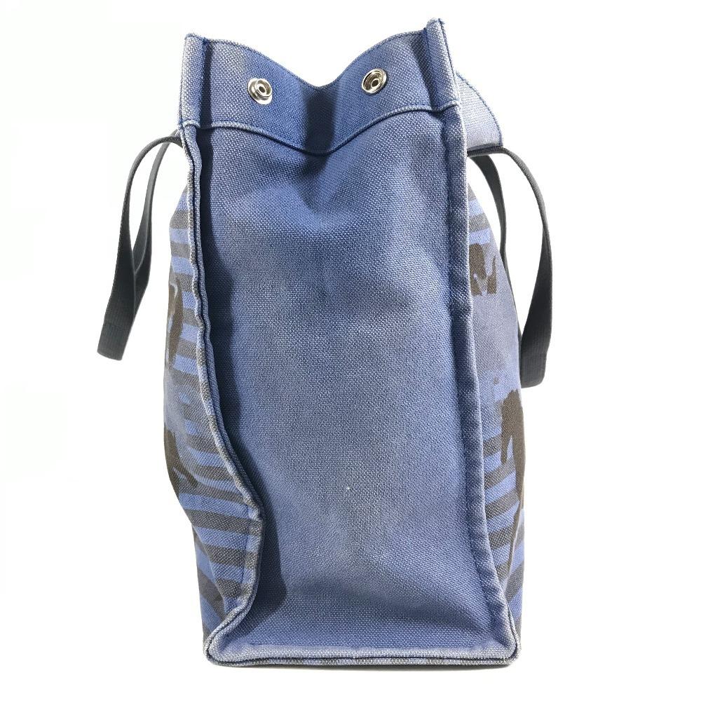 HERMES horse cheval Hermes Chevaux Tote Bag with Pouch Shoulder Bag blue/Black