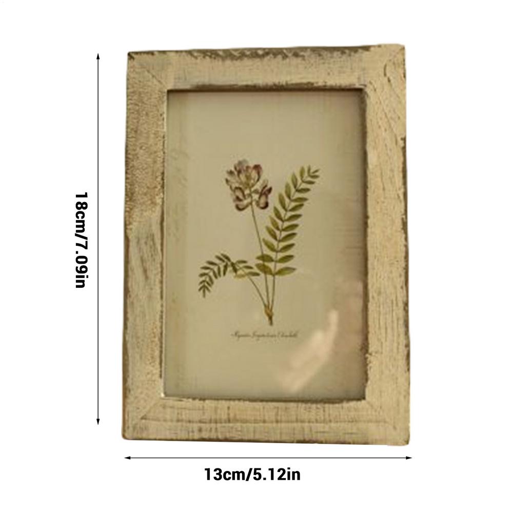 Picture Frame Decorative Wood Picture Frames Vintage 3x5 Inch Tabletop and Wall Mount Photo Display for Wedding