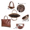 CONTACT'S Genuine Leather Handbag Men Retro Quality Large Capacity Briefcase Male Metal Zipper Daily Office Travel Laptop Bag