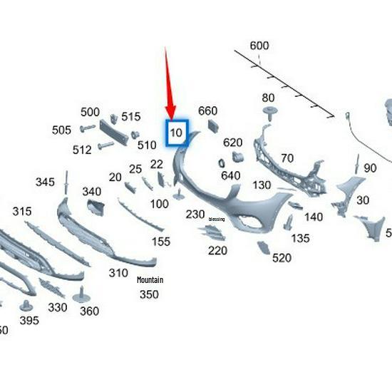 2538850001: Front Bumper for Mercedes-Benz GLC W253