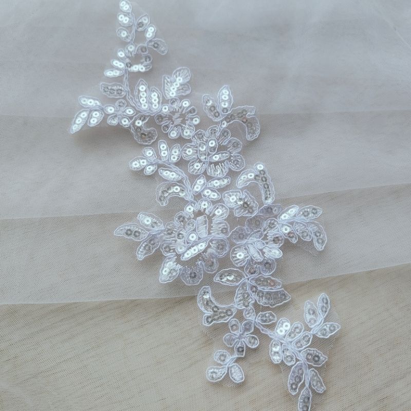 Car Bone Lace Sequined Lace Accessories, Handmade Diy Materials, Bridal Wedding Dress Head Jewelry, Clothes Decoration Flowers