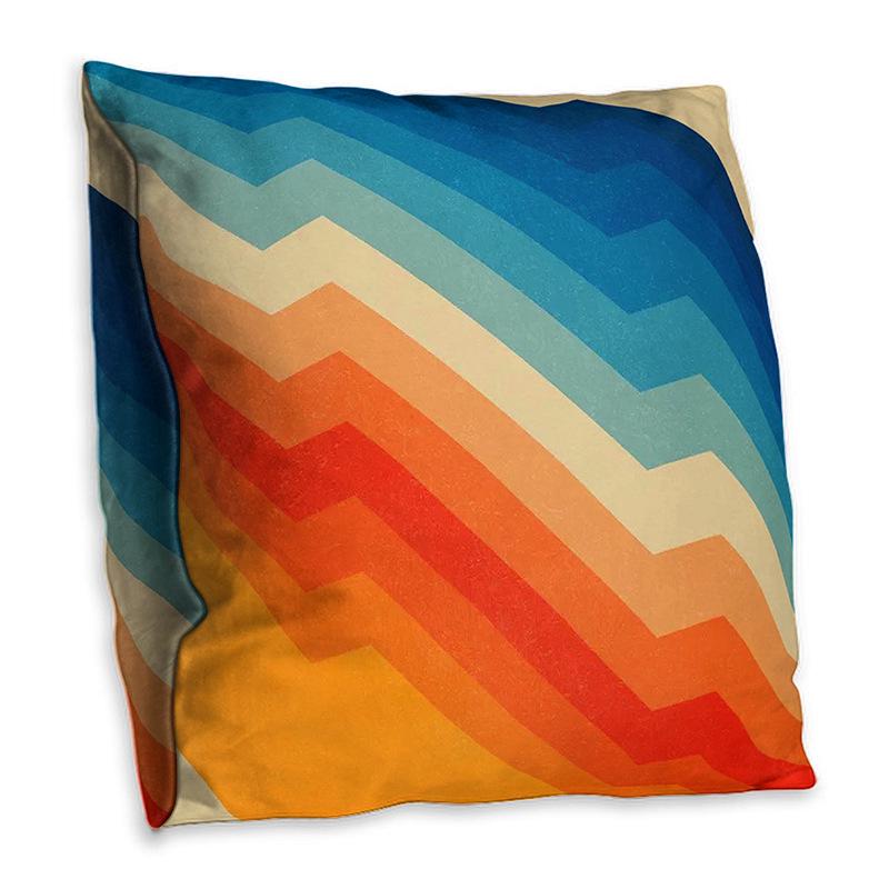 Geometric Creative Drawing Living Room Sofa Polyester Pillowcase Bedroom Bed Double-sided Cushion Cover Square Sofa Pillowcase