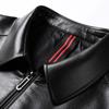 Lederjacke Herren Herbst und Winter Neue Herrenbekleidung Reverskragen Weiche Lederjacke Männer mittleren Alters Locker und lässig