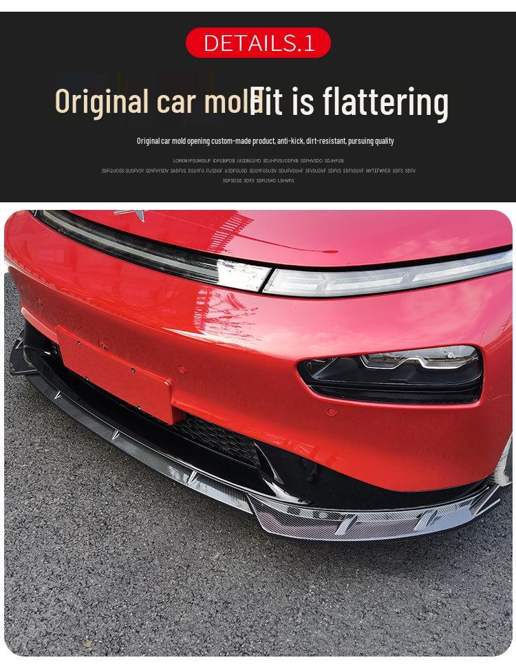 Designed for 2020 XPeng P7: Front Lip, Splitter, Rear Wing, Corner Protectors, Sport Kit, Spoiler, Body Kit.