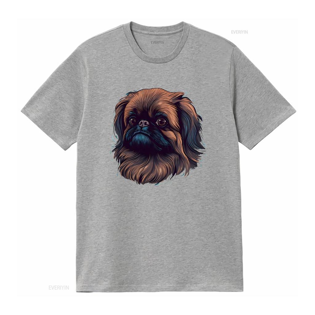 Pekingese T Shirt Lion Dog Mom Dad Owner  Vintage Washed Streetwear Comfortable Breathable Slightly Homme Stylish