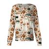 Women's Casual Long Sleeve Button Down Halloween Print Top for Costume Wear