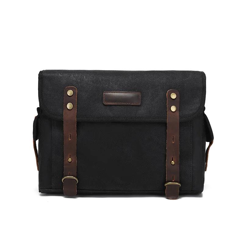 Detachable Motorcycle Bag Waterproof Luggage Bag Saddle Riding Gear Single Shoulder Slant Cross Leather Head Layer