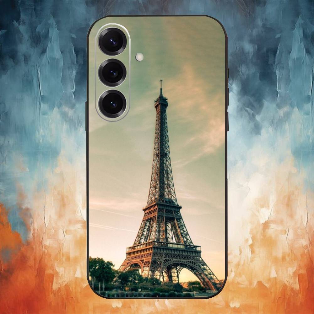 France Eiffel Tower In Paris Phone Case For Samsung Galaxy A73,A72,A71,A70,A53,A52,A51,Others Soft Black Cover Samsung a51 4g