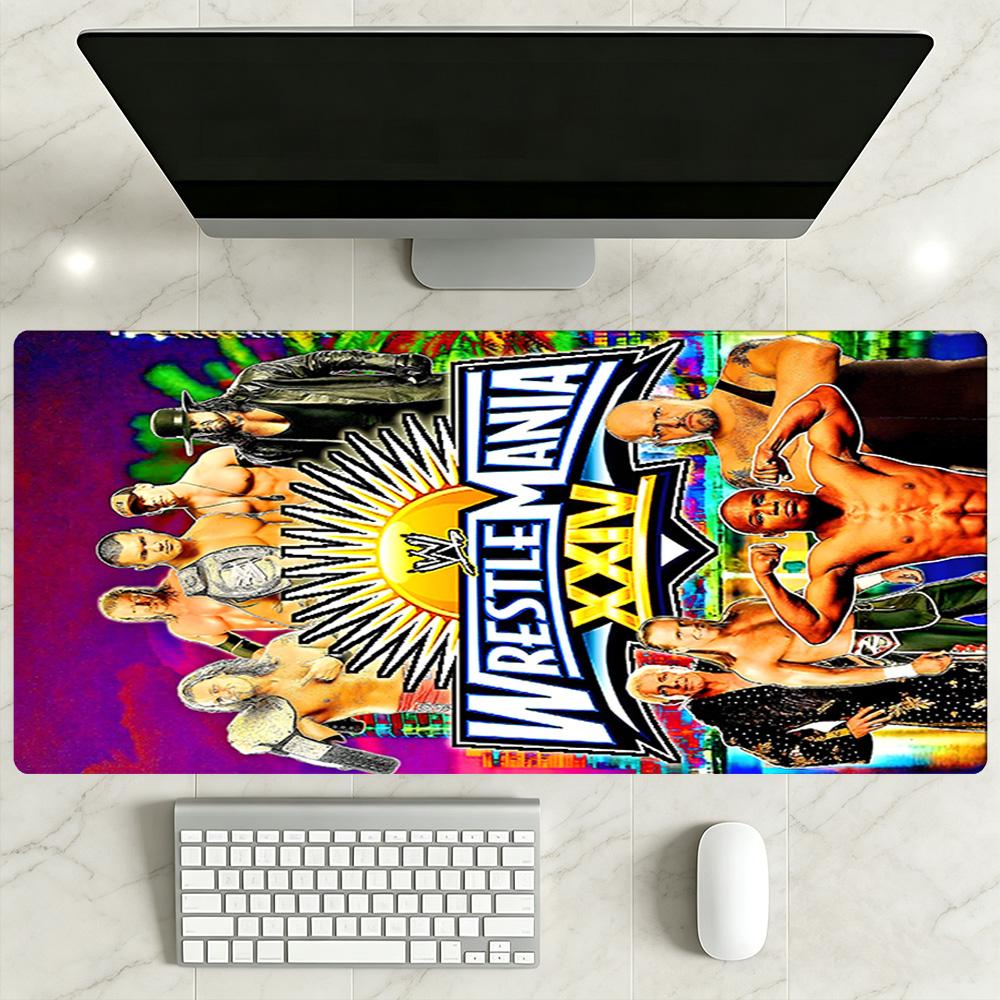 Wrestlemania Gaming Mouse Pad Keyboard Mat Ultra-Long Desk Mat Non-Slip Rubber Base Office and Gaming Desk Decoration