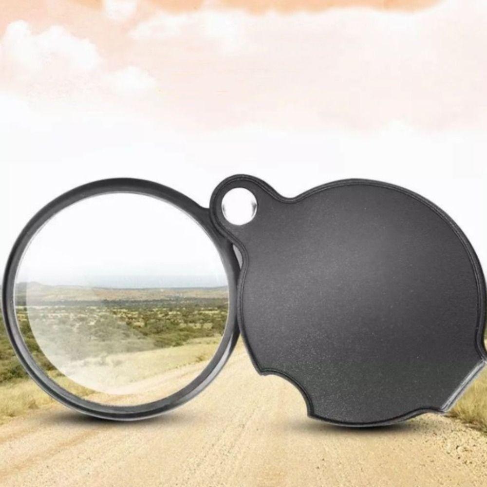 Handheld Small Magnifying Glasses Leather Protective Case Folding Magnifying  Reading