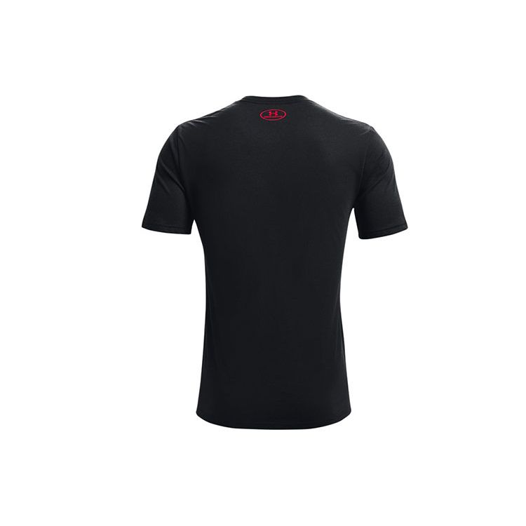 Under Armour Large Logo Print Training T-Shirt Men Tops Black 1366442-001