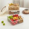 5 Grid Divided Plate with Lid Food Grade Plastic Fruit Storage Box  Snack Vegetable Fruit