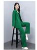 Frühling/Herbst Neuer Stil Set Business-Lady-Stil Schlank geschnitten Langarm-Blazer Weitbeinige Hose Damen Zweiteiliger Anzug
