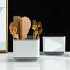 Kitchen Double Layer Utensils Holder Cutlery Drainer Basket Tableware Bucket Chopsticks Tube