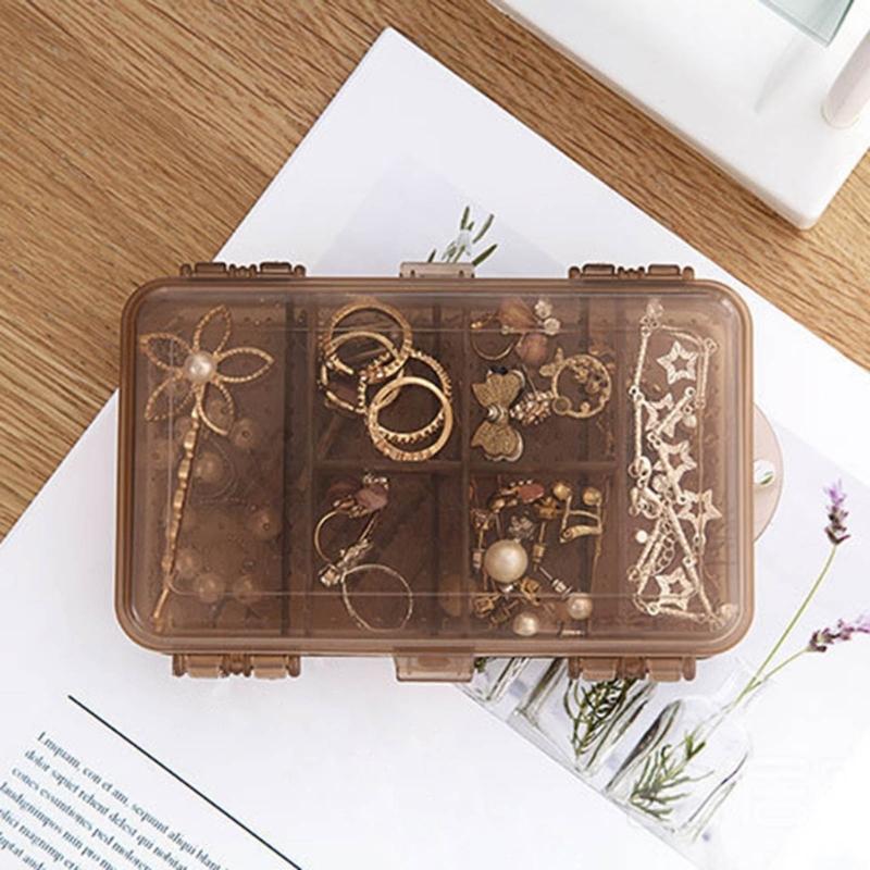 Elegant Jewellery Display Holder Space Saving Jewelry Storage Box Practical 2 Layer Plastic Organizers for Women