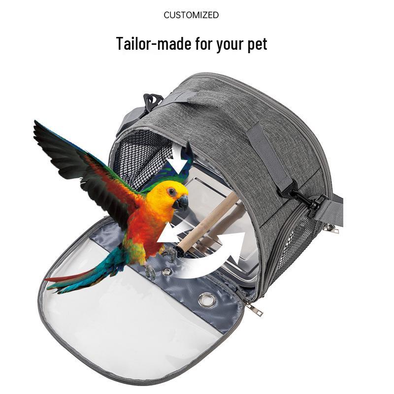 Portable Waterproof Bird & Small Pet Carrier: Foldable Bag for Hamsters, Parrots, Pigeons, Mynas, and Cockatiels.