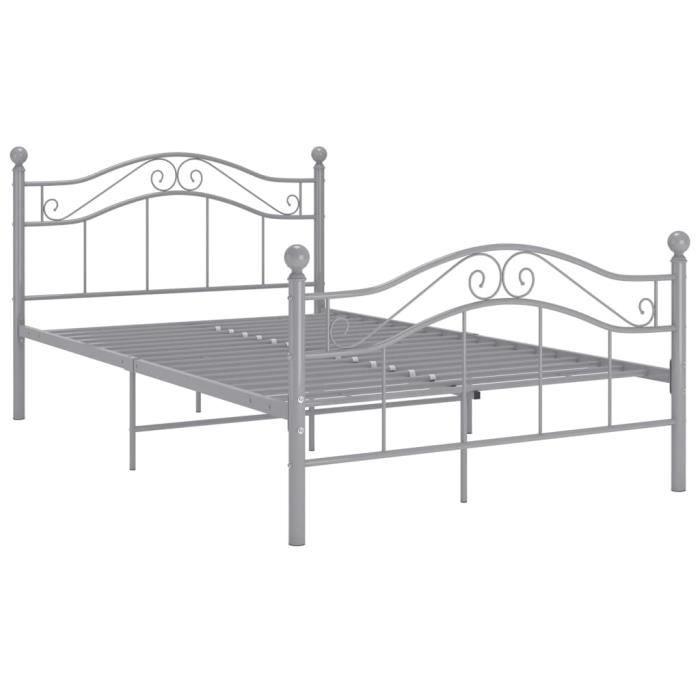 VidaXL Bed Frames Metal Grey 120x200 Cm