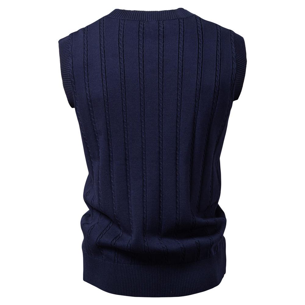 Polo Ralph Lauren Embroidery Autumn/Winter 2025 European Size V-neck Fried Dough Twists Sweater Vest for Men's Business Sweater Waistcoat