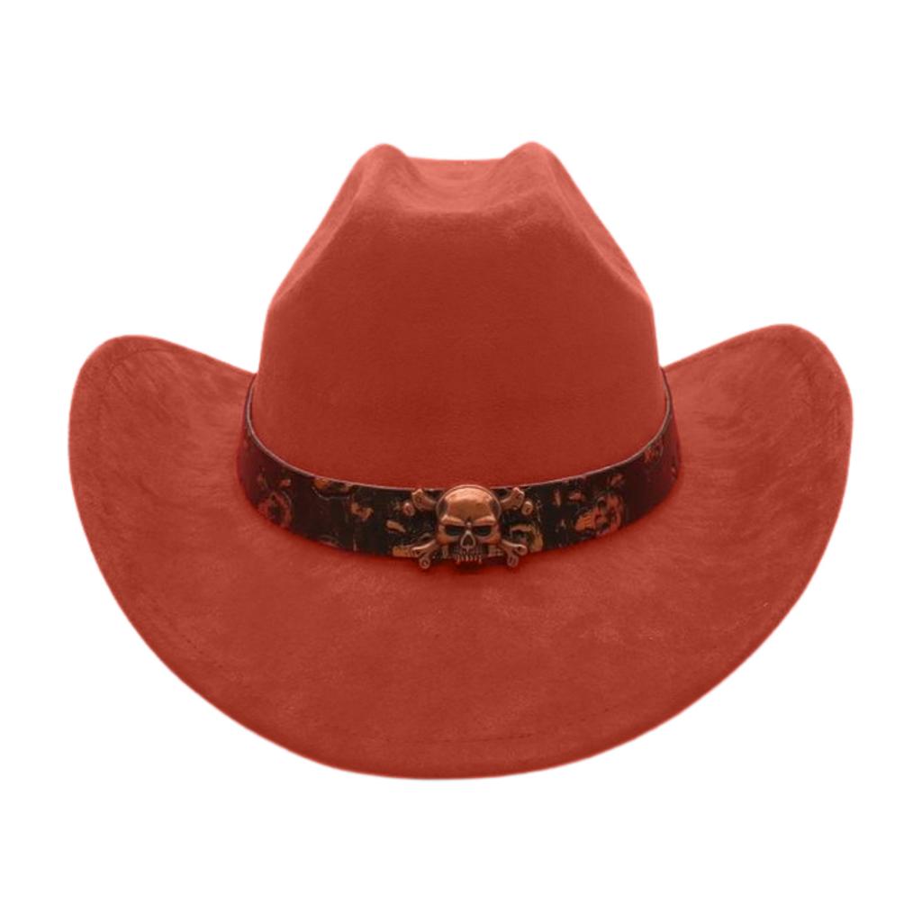 Foreign Trade  Tourism Top Hat Niche Western Cowboy Hat Niche Ethnic Style Skull Stage Dance Performance Hat