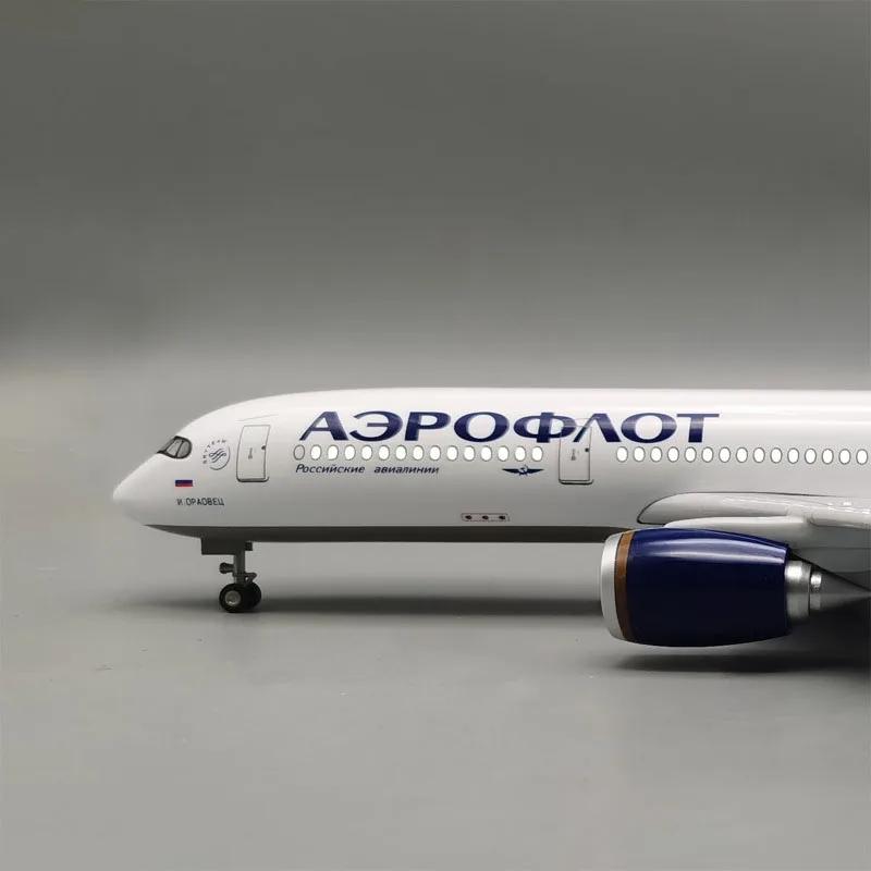 A350 Aviation Model 47cm Aeroflot Russian Airways 1/142 Scale Diecast Resin Aircraft Replica Airplane Model Gift Display