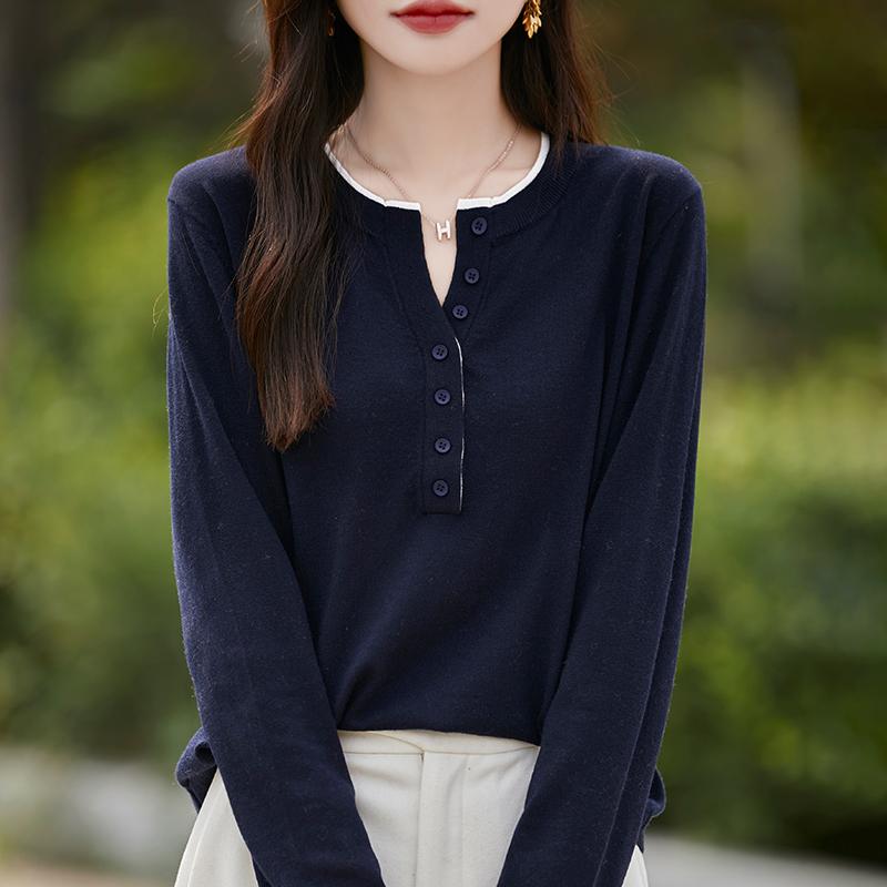Cashmere genser for kvinner Qinghe cashmere 50 % ull 50 % silke Dame høst og vinter kashmir genser myk og varm