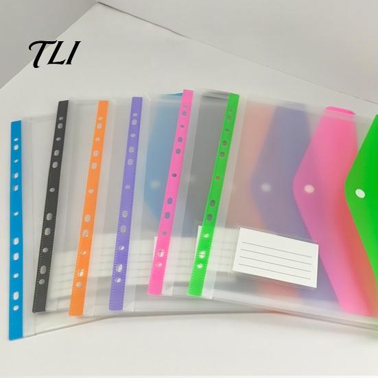 Waterproof Document Case 11 Hole Expanding File Pockets, Reusable PP Sleeves, Transparent Mesh Pouch Organizer Bag for Home Office And School Card