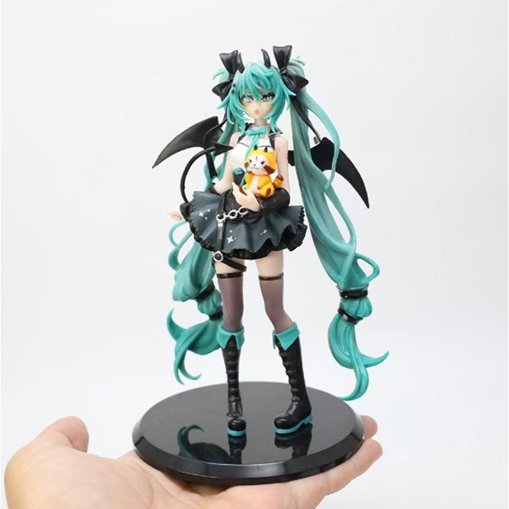 Anime Hatsune Miku Little Devil Raccoon Action Figure Model Toys Cute Action Model PVC Collection Desktop Accessories