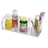 Medicine Cabinet Organizer with 6 Compartments Clear Storage Makeup Essentials Bathroom Vanity Countertop Durable Plastic