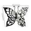 Metal Lepidoptera Wall Art Openwork Butterfly Floral Decor Cutout Black