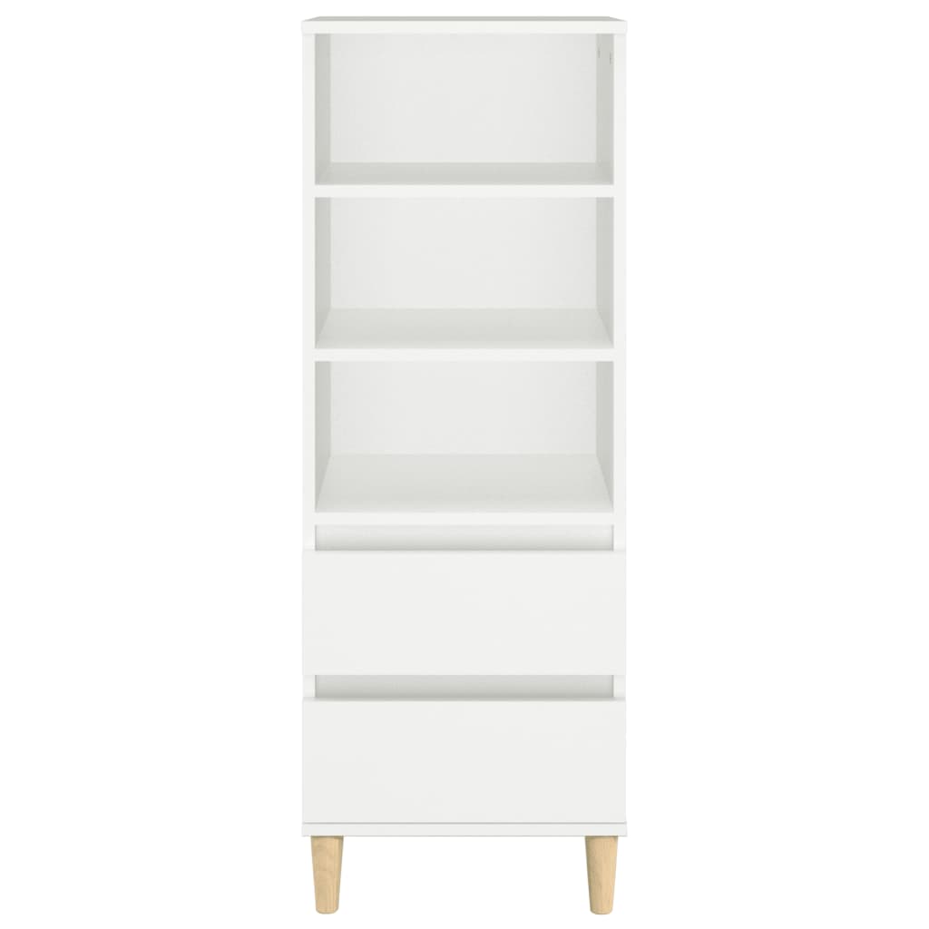 Highboard White 40 x 36 x 110 cm engineered wood