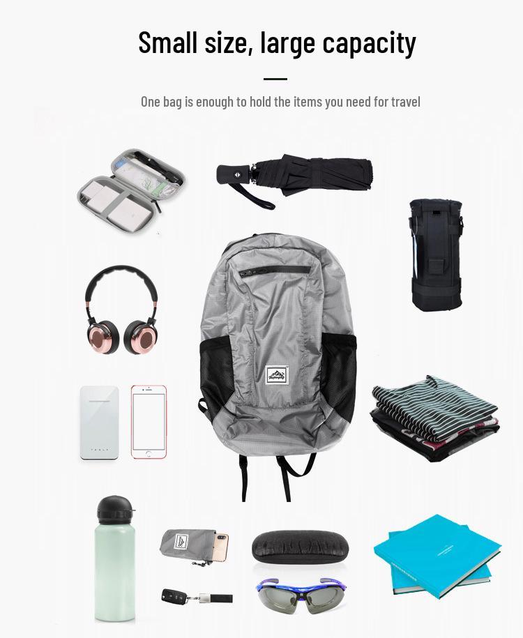 Ultraleichter wasserdichter faltbarer Rucksack für Outdoor-Sport und Reisen