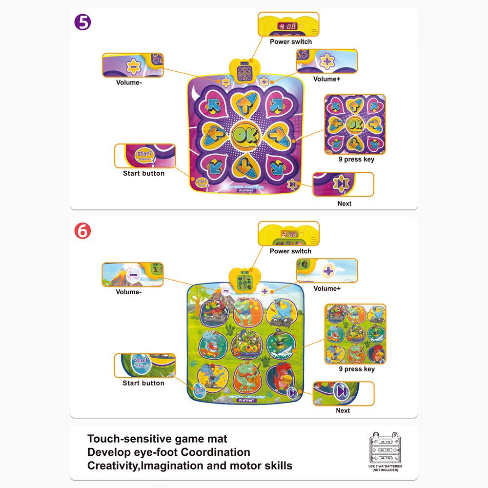 Children's Interactive Digital Dance Mat - Multifunctional Educational and Musical Toy