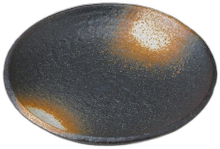 

Black Bizen Round Plate x 28 x Large Serving Plate Setomonohonpo 9.0 [28 3cm]