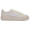 Puma Basket Platform Canvas V2 Schlicht Bequem Atmungsaktiv Low Top Sneakers Damen-Sneakers Weiß 399699-02