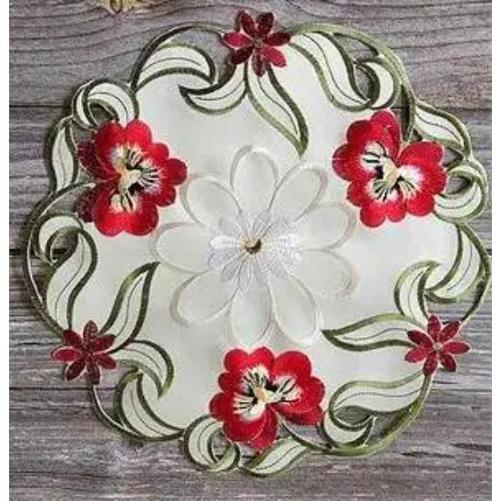 HOT Christmas Flower Embroidery Table Place Mat Cloth Tea Placemat Dining Coaster Kitchen Table Decoration and Accessories