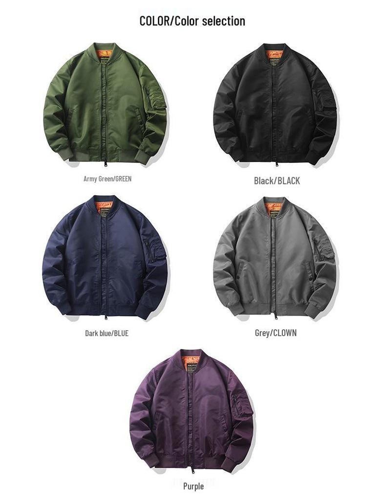 Spring & Autumn MA-1 Men's Pilot Jacket: Loose Fit Flight Style