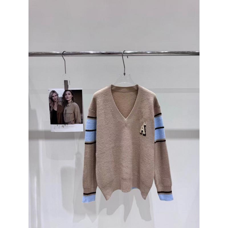 IM Love Heart Unisex Color Block V-Neck Knit Sweater, Autumn/Winter 2025 College Style