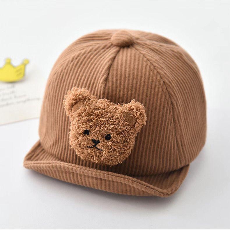 Baby Girls And Boys Spring Fall Corduroy Baseball Cap Sun Protection For 15-30 Months