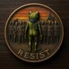 Yousheng Portland Frog Coin Frog Wearing Blue Scarf Metal Coin Collectible Inspirational Resist Engraved Challenge Coin Gift for Inspiration Support