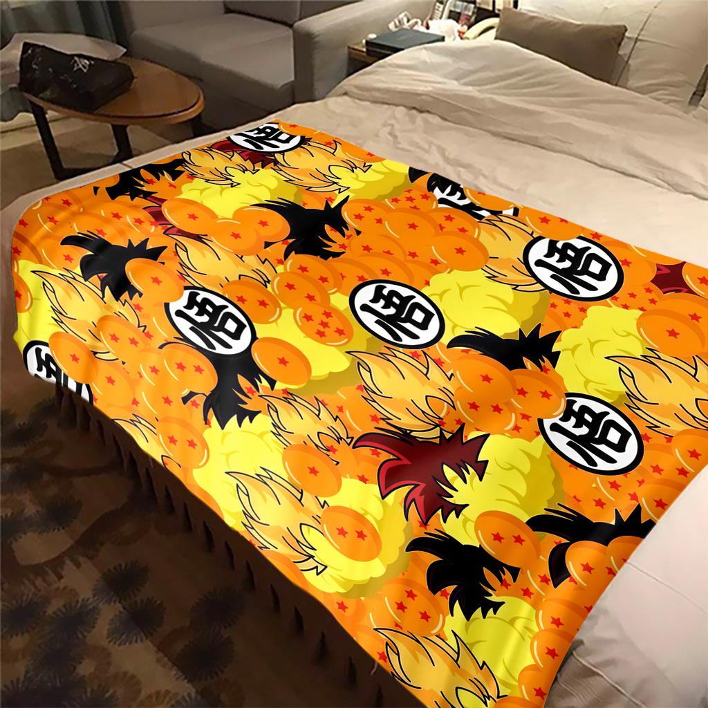 1 Stück Dragon Ball Super Aufdruck Flanelldecke, Hohe Qualität für alle Jahreszeiten, Heimdekoration, Wärme und Komfort, Perfekt für Weihnachtsgeschenke