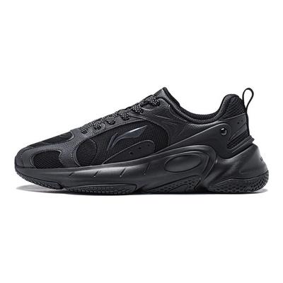 Li Ning Kokosmjölk Collection Dämpning Halkskydd Slitstark Stöd Lågskuren Vardagsskor Herr Svart AGCT391-1