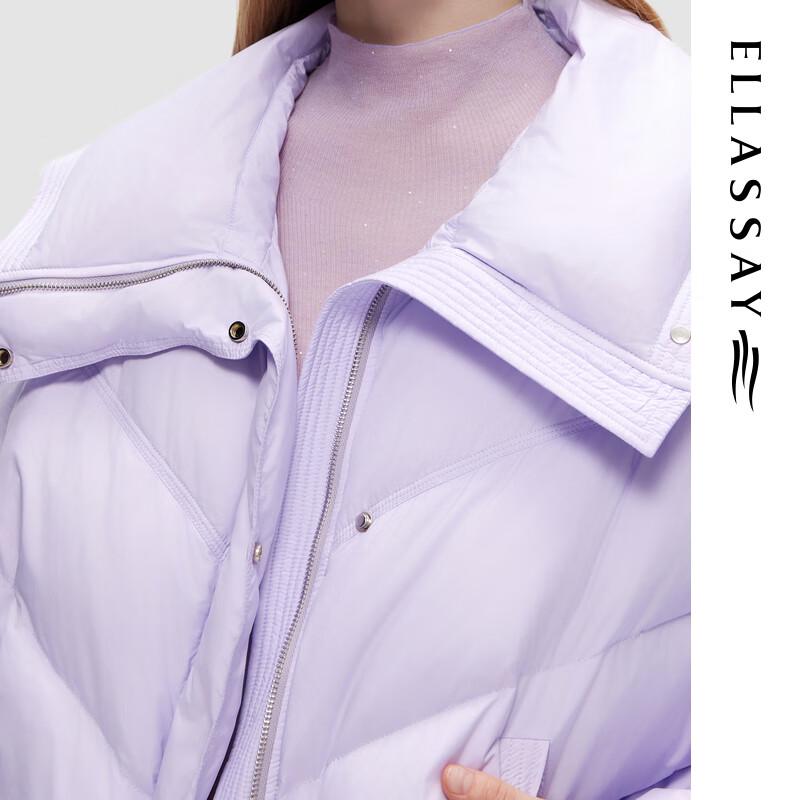ELLASSAY Women's Lapel Goose Down Jacket