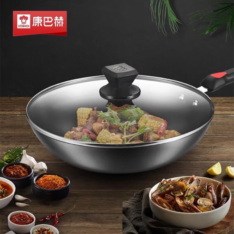 KOBACH 32cm Coating-Free Refined Iron Wok