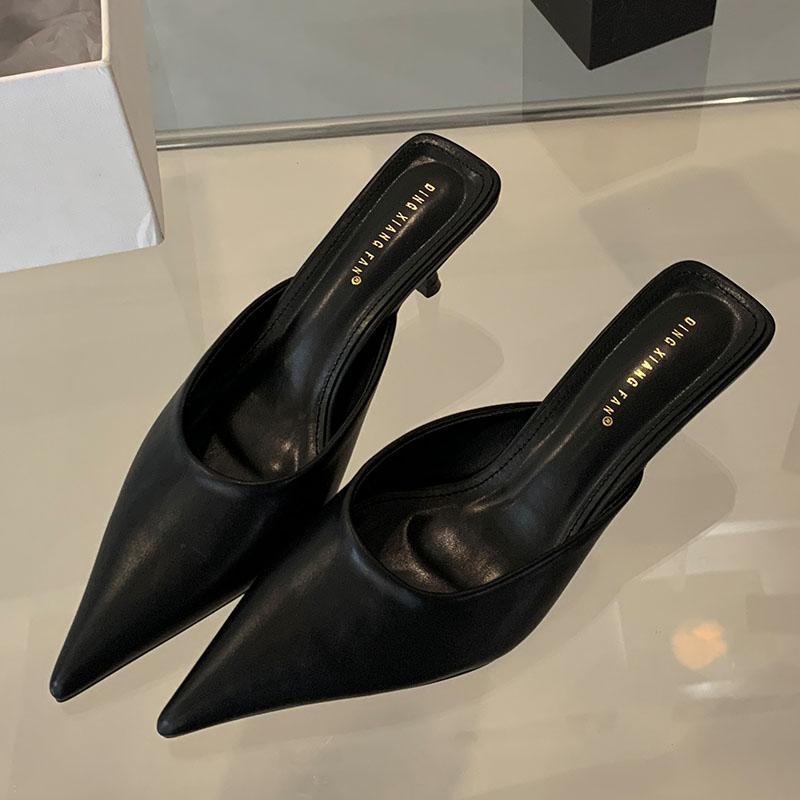 

Мода Мода Обувь с острым носком Каблуки Женские Шлепанцы Тапочки Мюли Обувь Женские Туфли-лодочки на высоком каблуке Тапочки Сандалии Женские Туфли-лодочки 35