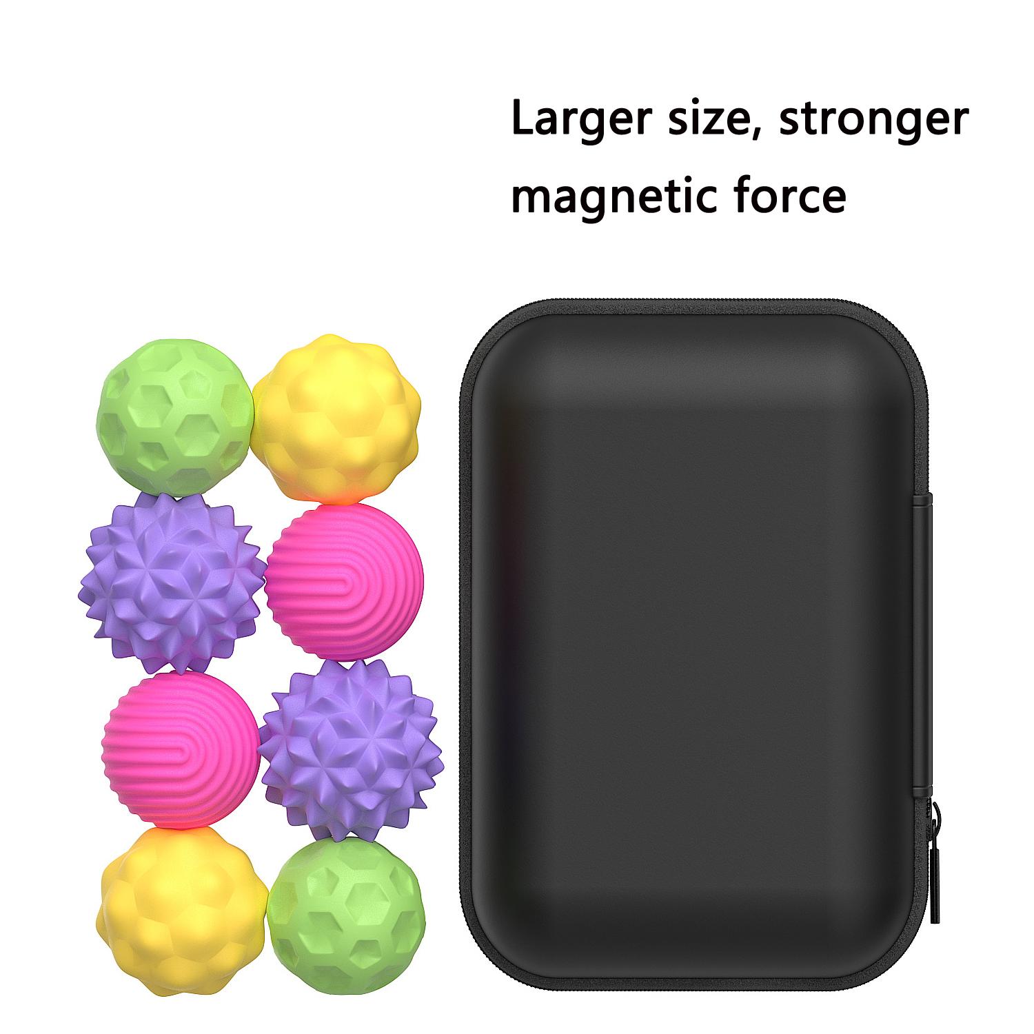 

Magnetic Sensory Fidget Balls Silicone Stress Relief Toys for Adults & Teens with Autism ADHD Anxiety Fun Travel Toys Gift