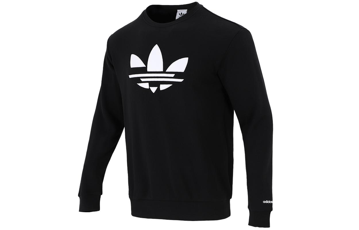 Adidas Originals Sweatshirts Men s Black Crew Neck Moderate Regular H37731 S