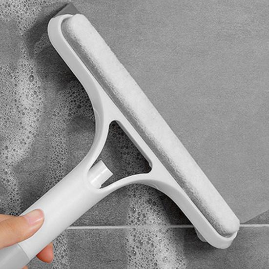 3 In 1 Window Squeegee Cleaner with Spray Bottle Ergonomic Design Double-sided Wipe Window Scrubber Cleaning Tool