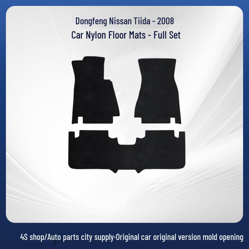 Tapis de sol en nylon pour Dongfeng Nissan Tiida 2008 - Durables, Faciles à nettoyer