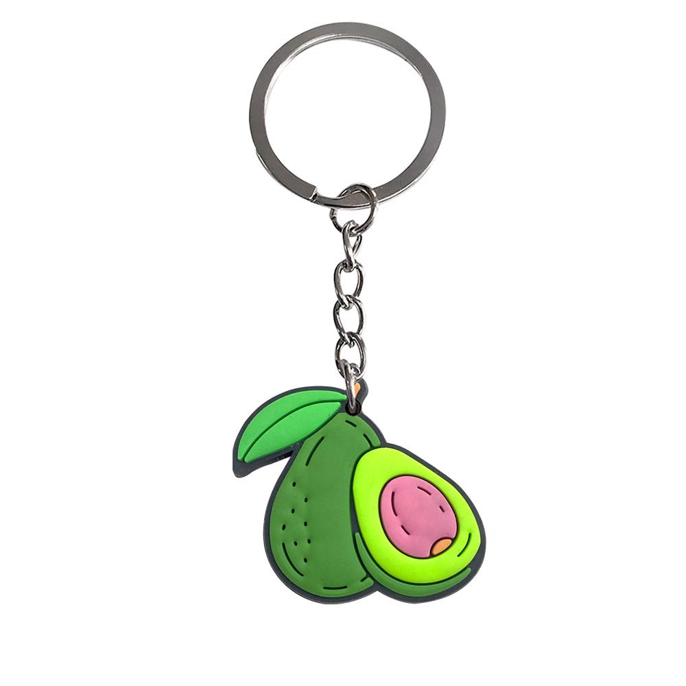 

PVC Fruit Soft Glue Keychain: Cute Car Pendant & Student Backpack Accessory
